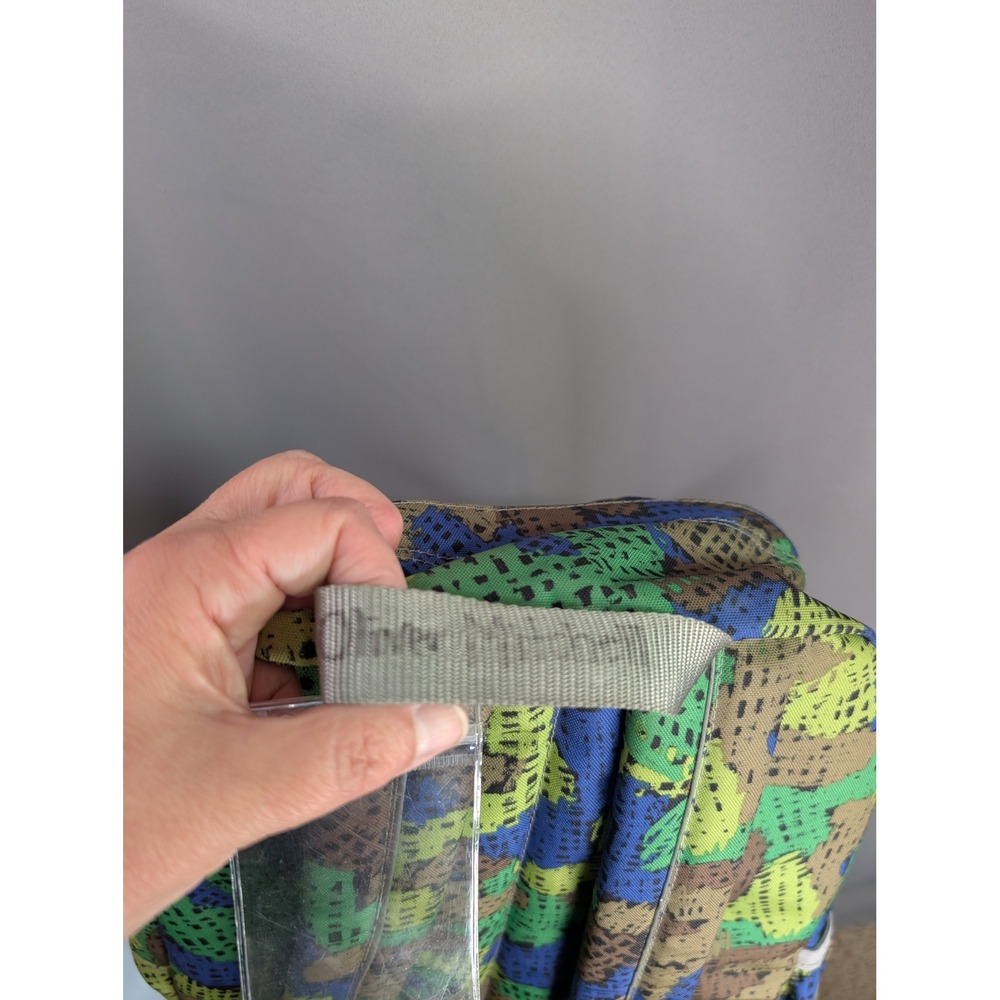 LL Bean BackPack 24L Green Blue Pixel Camo Reflective School Bag - Picture 5 of 12